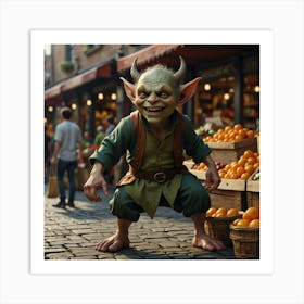 Troll In The Market Art Print