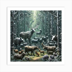 Engineered Forest 2 Art Print