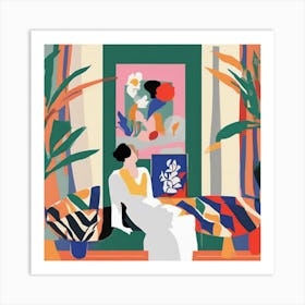 Woman In A Room Art Print