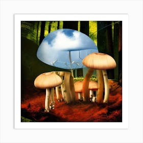 Mushroom Forest 5 Art Print