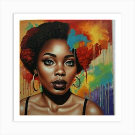 'Afro Girl' 3 Art Print
