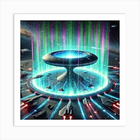 A Futuristic Sci Fi Scene Illustrating The Tactica 3 Art Print