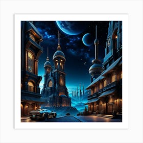 Futuristic City 18 Art Print