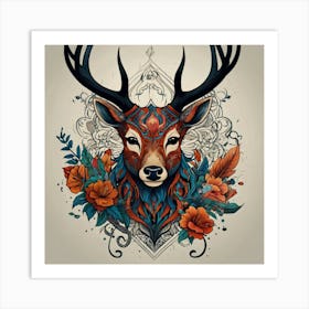 Deer Head Poster