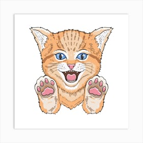 Cute Kitten With Blue Eyes 1 Art Print