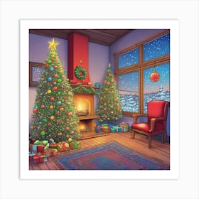 Christmas Pencil Tree 1 Art Print