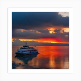 Sunset On The Sea 1 Art Print