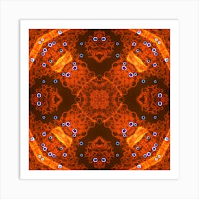 The Pattern Is A Hot Orange And Yellow Sun Art Print