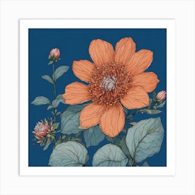 Orange Flower Art Print