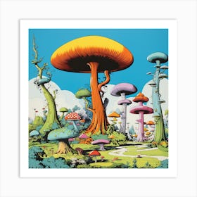 Mushroom Garden Art Print