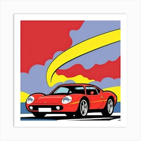 High-Speed Halftone Racing Artwork Art Print