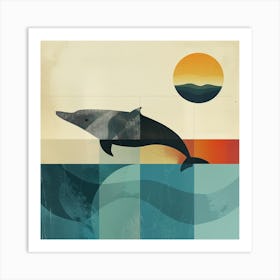 Dolphin In The Ocean Art Print