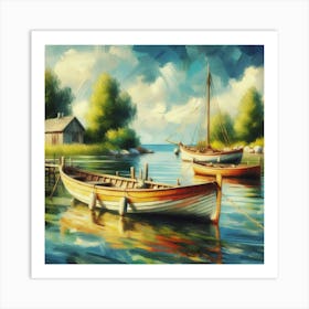 Boats On The Water Art Print