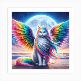 Rainbow Cat 5 Art Print