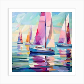 Sailboats 3 Art Print