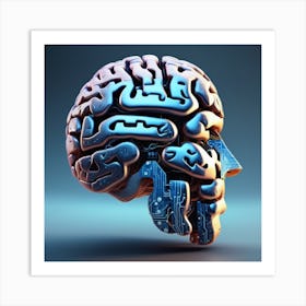 Cyborg Brain 6 Art Print