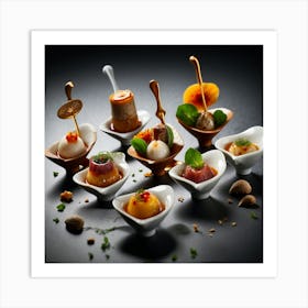 Appetizers On A Table Art Print