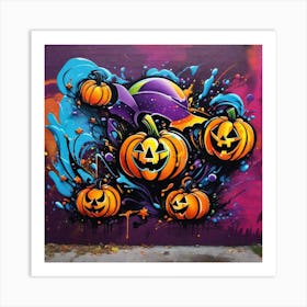 Halloween Pumpkins 3 Art Print