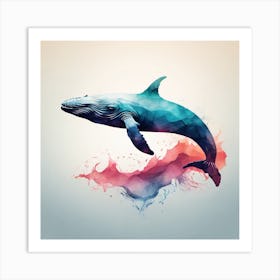 Abstract Humpback Whale Art Print