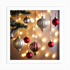 Christmas Ornaments 66 Art Print