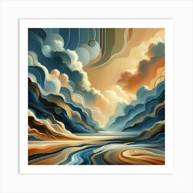 Abstract Landscape Painting Art Print