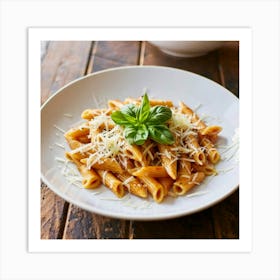 Penne With Basil Art Print