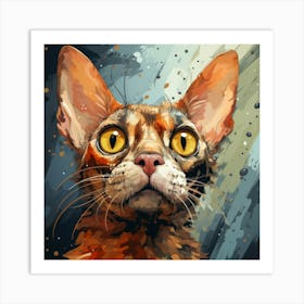 Cat Painting 3 Art Print