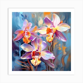 Three Orchids Art Print