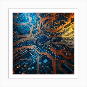 Computer Circuit Board 22 Art Print