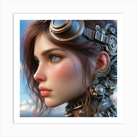 Steampunk Girl Art Print