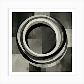 Abstract Circle Canvas Art Art Print