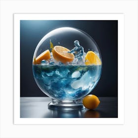 Glass Bowl Of Water Art Print