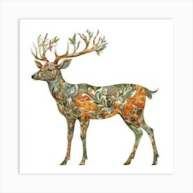 Deer.Generated AI. Wall Art Print Art Print