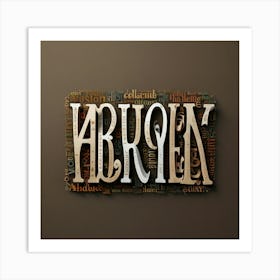 Word Art Art Print