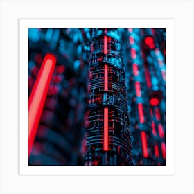 Abstract Image Of Electronic Circuits Art Print