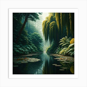 River In The Jungle Art Print