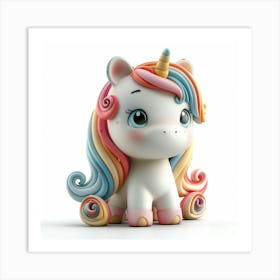 Unicorn Figurine 49 Art Print