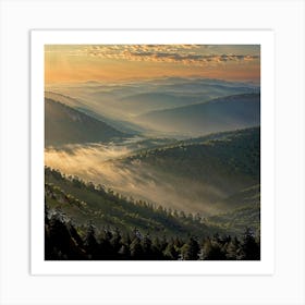 Majestic Mountain Sunrise Art Print