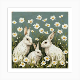 Bunnies Fairycore Painting 7 Art Print