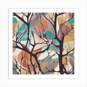 Abstract Tree Pattern Art Print