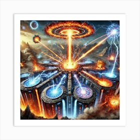 Elemental Convergence Converted Art Print