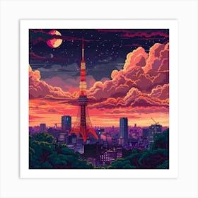 Tokyo Skyline Art Print