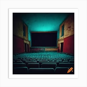 Craiyon 114328 Abandoned Cinema Art Print