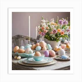 Easter Table Setting 5 Art Print