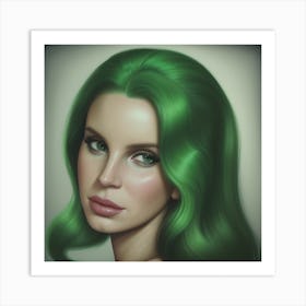 Lana Del Rey Enigmatic Emerald Art Print