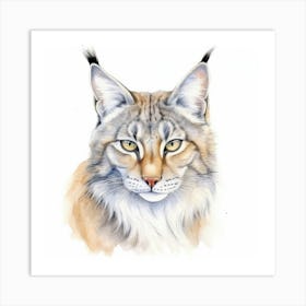 Island Lynx Cat Portrait 2 Art Print