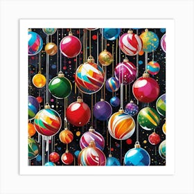 Christmas Ornaments 52 Art Print