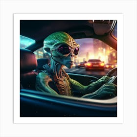 Alien Car 6 1 Art Print