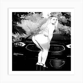 Black And White Portrait Of A Woman 8 Art Print