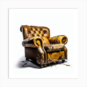 Old Leather Chair Art Print